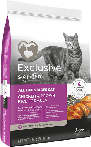 Exclusive® Signature® All Life Stages Chicken & Brown Rice Formula Cat Food