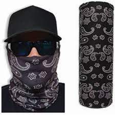 Shredneck Black Paisley  Face Guard Mask