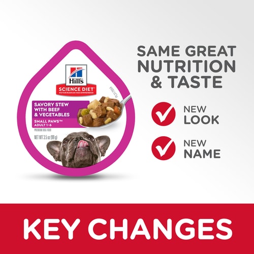 Hill's Science Diet Adult Small Paws Savory Stew with Beef & Vegetables Dog Food