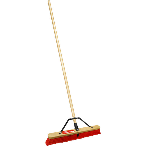Corona 24 in. Push Broom, 2-Bristle Design, Bamboo Handle