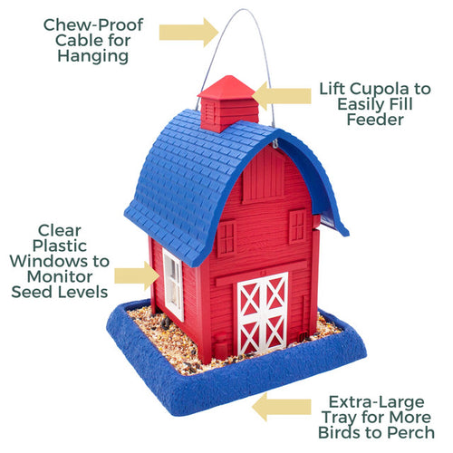 North States Village Collection Americana Barn Birdfeeder