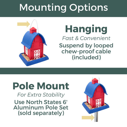 North States Village Collection Americana Barn Birdfeeder